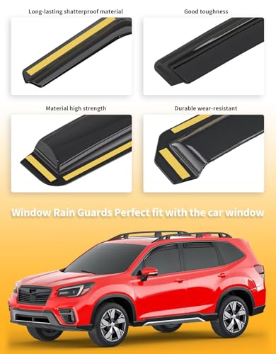 in Channel Window Visors Rain Guards for Subaru Forester 2019 (4 Count)