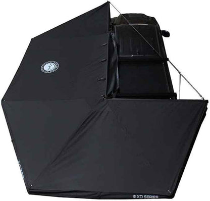 Overland Vehicle Systems - XD Nomadic 270 - Awning Wall 2 W/Black Out, Passenger Side, Grey Hex, Black Trim W/Storage Bag