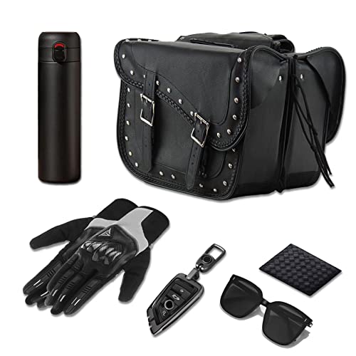 Motorcycle Saddle Bags Genuine Leather Motorcycle Luggage Bag For Softails Sportsters and Choppers