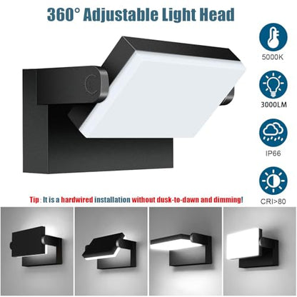 40W 4 Pack LED Outdoor Wall Light (4 Count)
