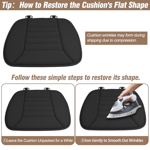 2PCS Car Seat Cushion Pad 1.2" Thick Comfort Seat Protector for Car Driver Seat Office Chair Home Use Memory Foam Seat Cushion with Non Slip Bottom (2 Count)