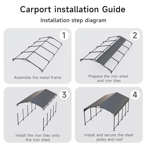 12x20 FT Metal Carport