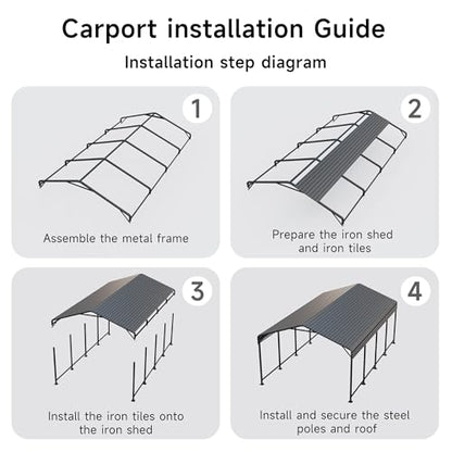 12x20 FT Metal Carport