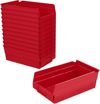 30130 Heavy Duty Plastic Shelf Bins (12 Count)