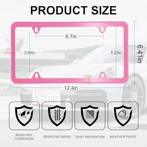 4 Holes Stainless Steel License Plate Frames