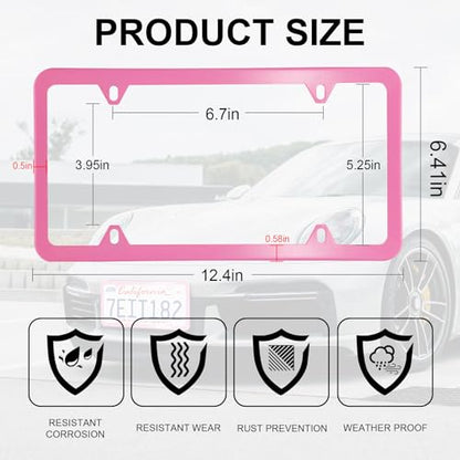4 Holes Stainless Steel License Plate Frames