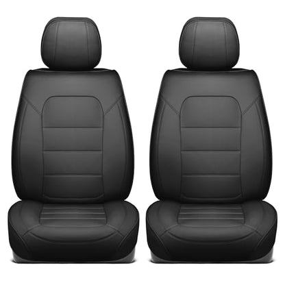 Curated Black Label Leather Seat Covers for Cars & SUVs (2 Count)