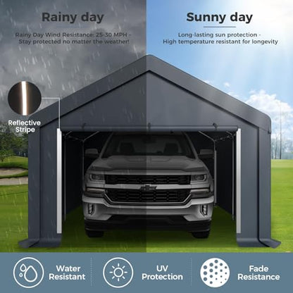 13x24 ft Carport Storage Shelter Shed Outdoor Portable Garage