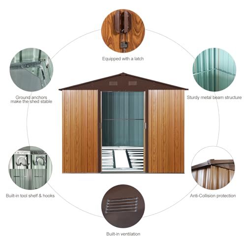 10x8 FT Outdoor Storage Shed