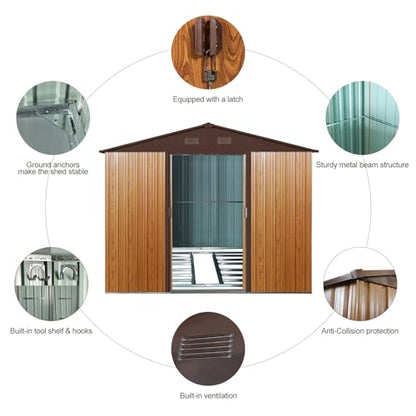 10x8 FT Outdoor Storage Shed