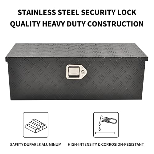 30Inch Aluminum Tool Box 5 Bar Tread ToolBox for Truck Bed Car Outdoor