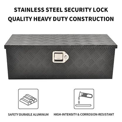 30Inch Aluminum Tool Box 5 Bar Tread ToolBox for Truck Bed Car Outdoor