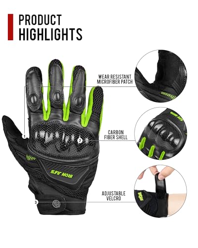 Motorcycle Gloves Touch Screen for Men Women Padding Hard Knuckle Cycling Motorbike ATV Hiking Riding Climbing Glove