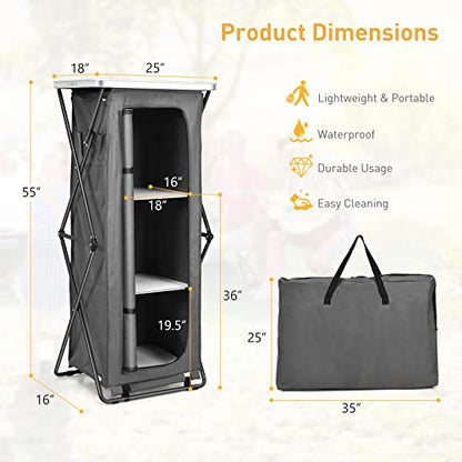 Folding Camping Storage Cabinet
