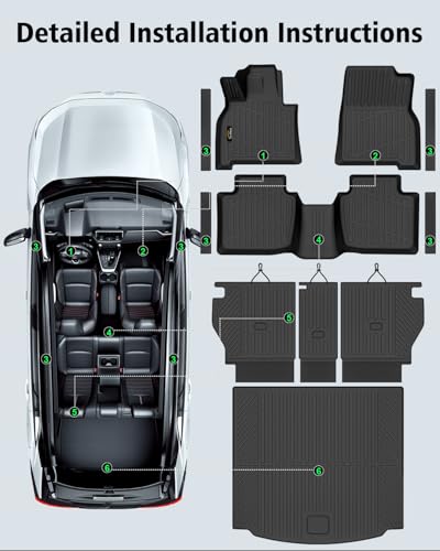 Floor Mats & Cargo Mat with Backrest Mat for Mazda CX