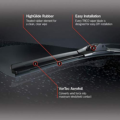 Diamond 28" + 17" Super Premium Automotive Replacement Windshield Wiper Blades (2 Count)