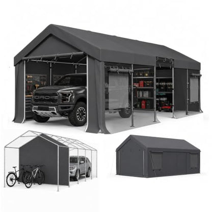 13x24 FT Carport with Removable Divider