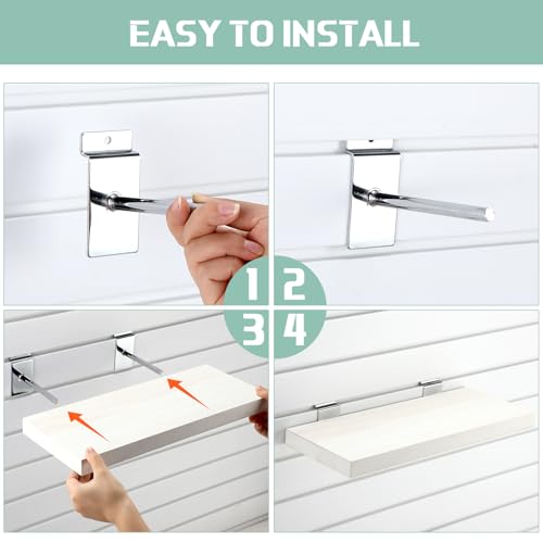 4 Pack Wooden Slatwall Shelf (4 Count)