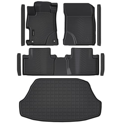 Floor Mats Cargo Mat Door Sill for Honda Civic Hybrid Sedan 2012 (4 Count)