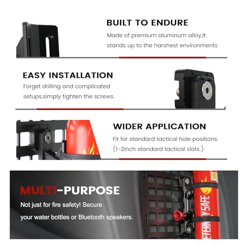 Aluminum MOLLE Panel Fire Extinguisher Mount Kit for 1