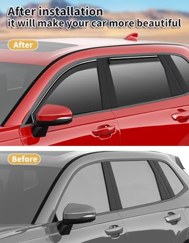 in Channel Window Visors Rain Guards for Honda CR (4 Count)