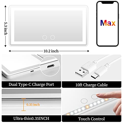 Car Sun Visor Vanity Mirror with Lights