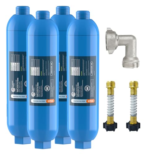 RV Marine Inline Filter with 2 Flexible Hose 4 (3 Count)
