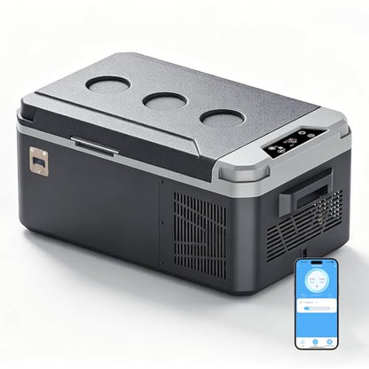 15QT(15L) Car Refrigerator, 12V Compressor Electric Cooler 0℉~68℉