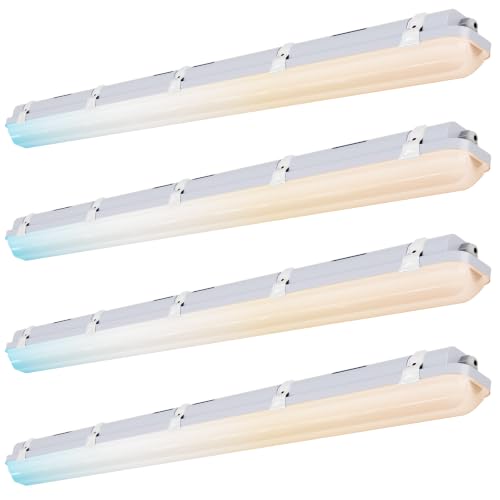 4Pack 4FT LED Vapor Tight Light Fixture 60W (4 Count)