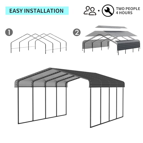 12x20 FT Metal Carport