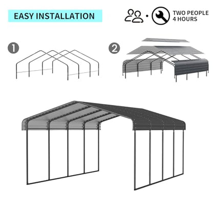12x20 FT Metal Carport