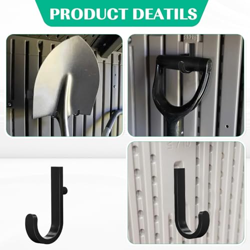 8 Pcs Shed Storage Tool Hooks Accessories Compatible with Suncast (8 Count)