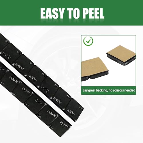 1 2 oz Stick On Wheel Weights 144pcs 72oz Low Profile Black