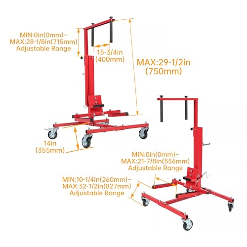 Adjustable Car Door Installer and Remover Jack Lift Hoist w
