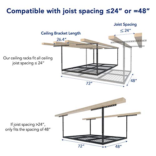 4x6 Overhead Garage Ceiling Storage Rack (2 Count)