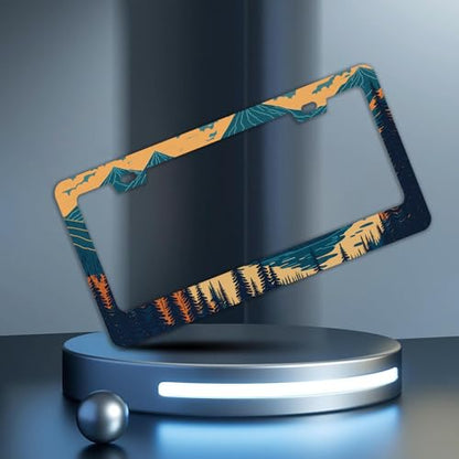 Mountains Forest License Plate Frames