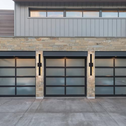 Modern Outdoor Wall Light Fixtures 27.2" Black Outdoor Porch Lights Exterior LED Wall Sconces