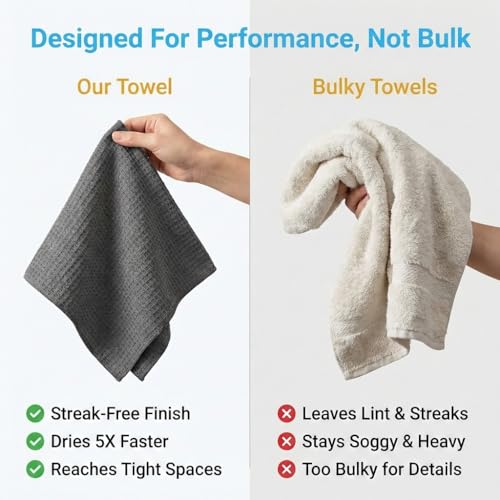 Waffle Weave Microfiber Towel (6 Count)