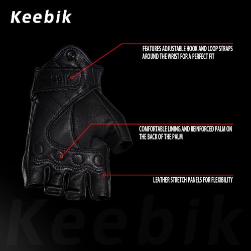 Goatskin Leather Motorcycle Motorbike Powersports Racing Gloves Reflective Skull Touchscreen for Men and Women Model