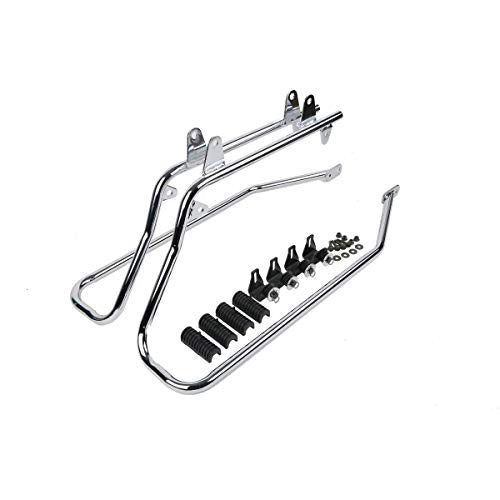 Motorcycle Hard Saddlebags with 5x7 Speaker Lids & Chrome Conversion Brackets Fit For Harley Softail Deluxe Heritage Softail 1984
