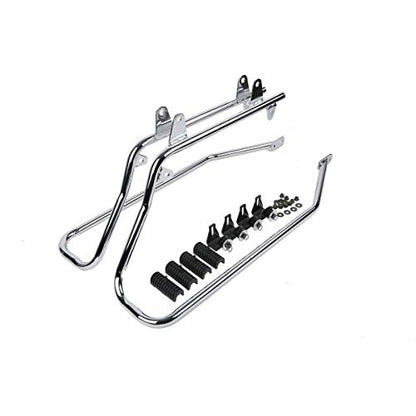 Motorcycle Hard Saddlebags with 5x7 Speaker Lids & Chrome Conversion Brackets Fit For Harley Softail Deluxe Heritage Softail 1984