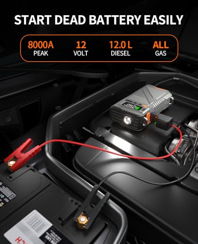 Portable Car Jump Starter with Air Compressor