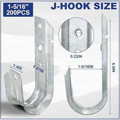 200 J Hooks for Hanging (200 Count)
