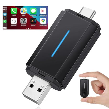 2 in 1 Wireless Carplay Adapter for Apple CarPlay & Android Auto