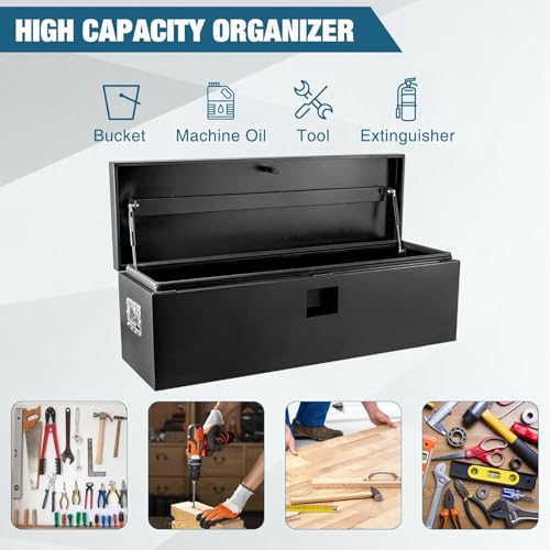 Truck Tool Box Heavy Duty Steel Truck Bed Box Storage Organizer Chest for Pickup