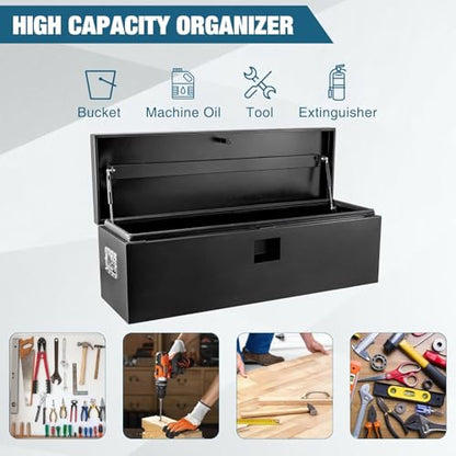Truck Tool Box Heavy Duty Steel Truck Bed Box Storage Organizer Chest for Pickup
