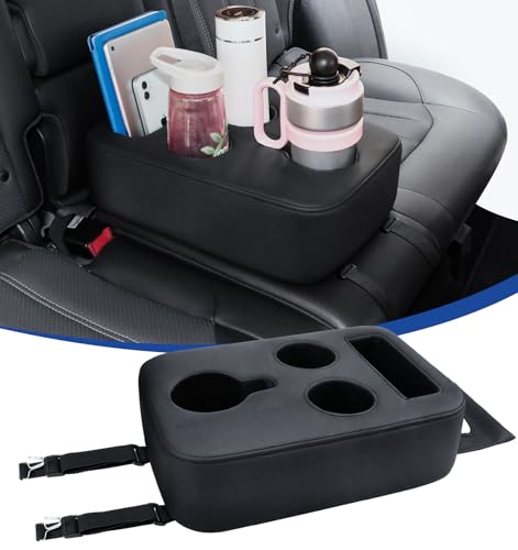 Upgraded Car Cup Holder with Dual Secure Strap Back Seat Cup Holder for Car