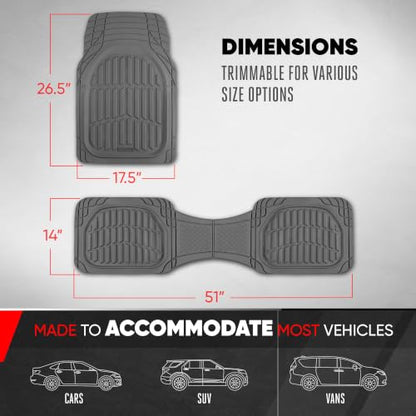 FlexTough LITE Rubber Car Mats Full Set