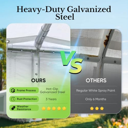 16x20 Heavy Duty Party Tent Outdoor Canopy with Storage Bags