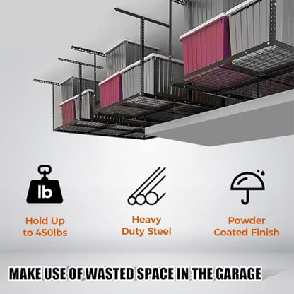3x6 Overhead Garage Storage Rack Adjustable Ceiling Garage